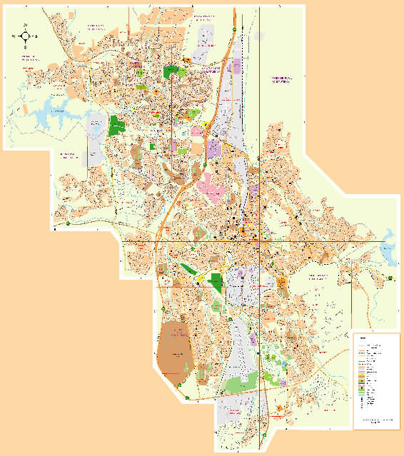 Windhoek street map overview